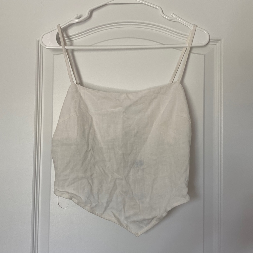 NWT white scarf spaghetti top